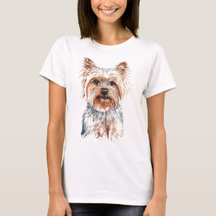 Watercolor Yorkie Terrier T-Shirt