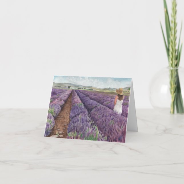 Watercolor Young Living Mona, Utah Lavender Farm (Devant)