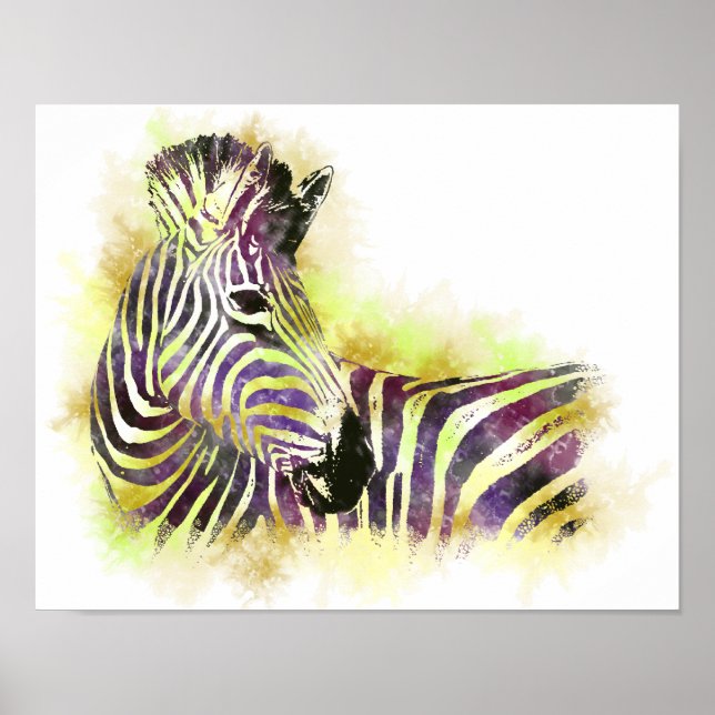 Watercolor Zeba Poster (Vorne)