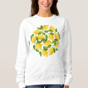 Watercolor-Zitronenkranz Sweatshirt