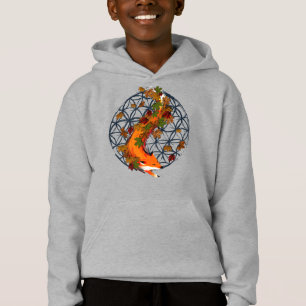 Watercolorfox-Blume des Leben-Geist-Tieres Hoodie