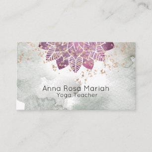 *~* Watercolormandala-Glitzer-Angelegenheiten Visitenkarte