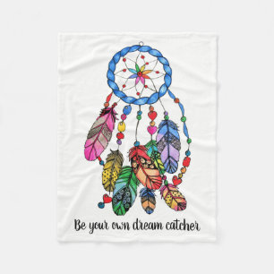 Watercolorregenbogen-Traumfänger u. inspirieren Fleecedecke