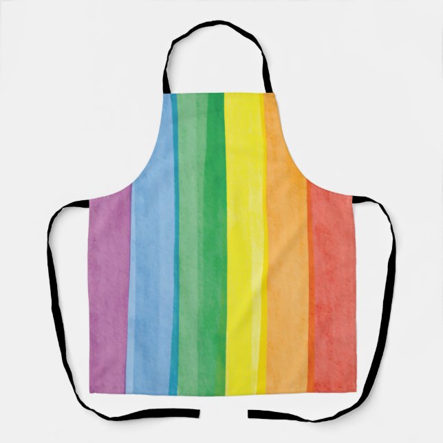 Watercolors Stolz Regenbogen Schürze (Vorderseite)