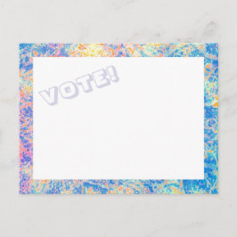 Watercolors VOTE! postcard Postkarte