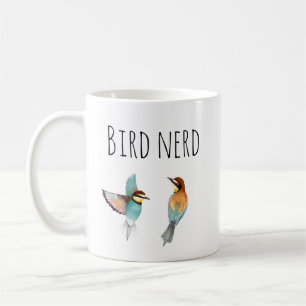 Watercolorvogel-Nerd Kaffeetasse