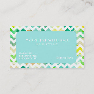 WatercolorZickzack Hairstylist-Verabredung Terminkarte