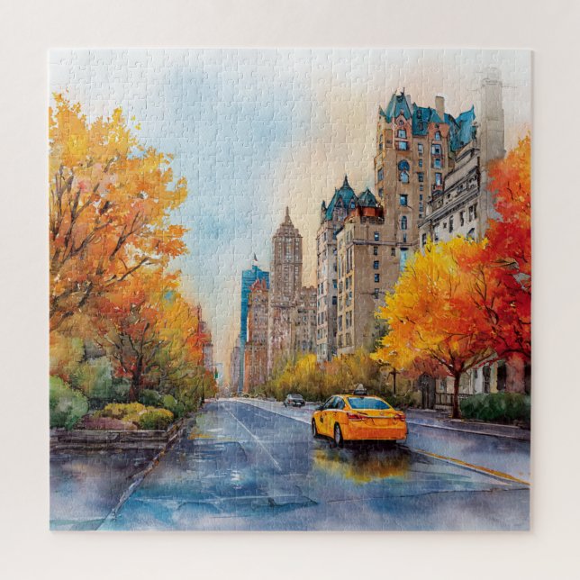 Watercolour Autumn in New York (Vertikal)