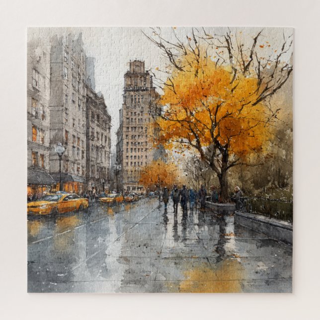 Watercolour Autumn in New York (Vertikal)