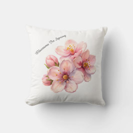 Watercolour Blossoms Spring Custom Pillow Cover  Kissen