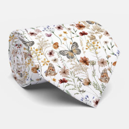 Watercolour Boho Floral  Krawatte