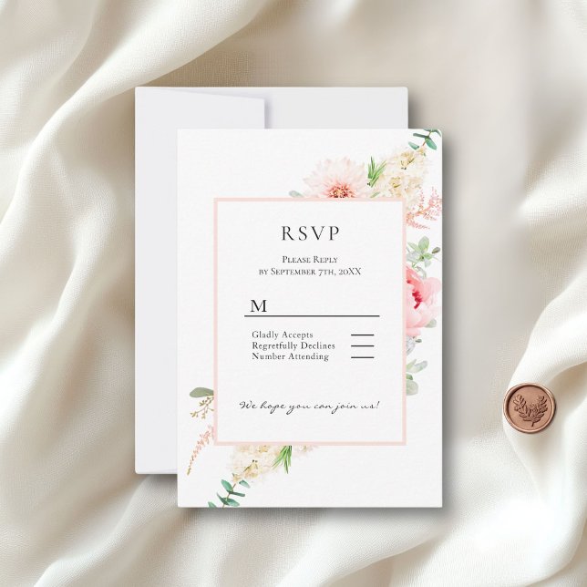 Watercolour Botanical Spring Wedding Collection (Watercolor Botanical Spring Wedding RSVP)