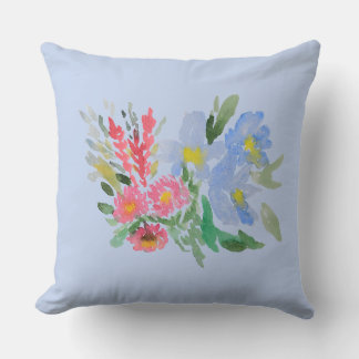 Watercolour bouquet throe pillow kissen