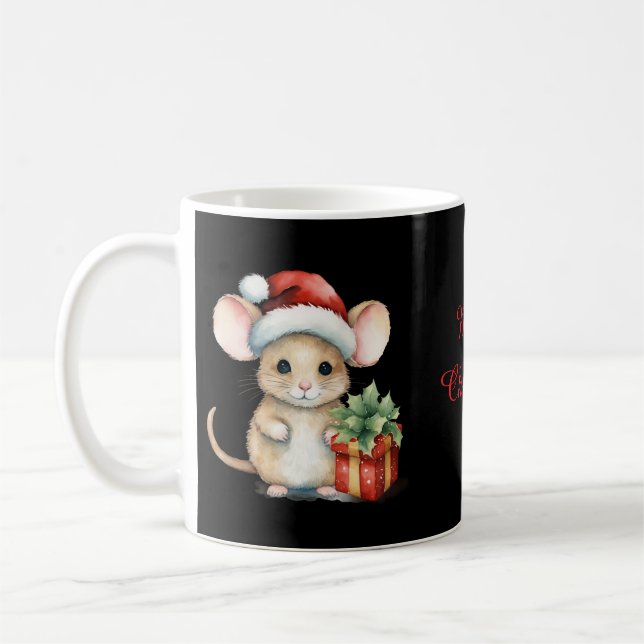 Watercolour Christmas Mouse Kaffeetasse (Links)