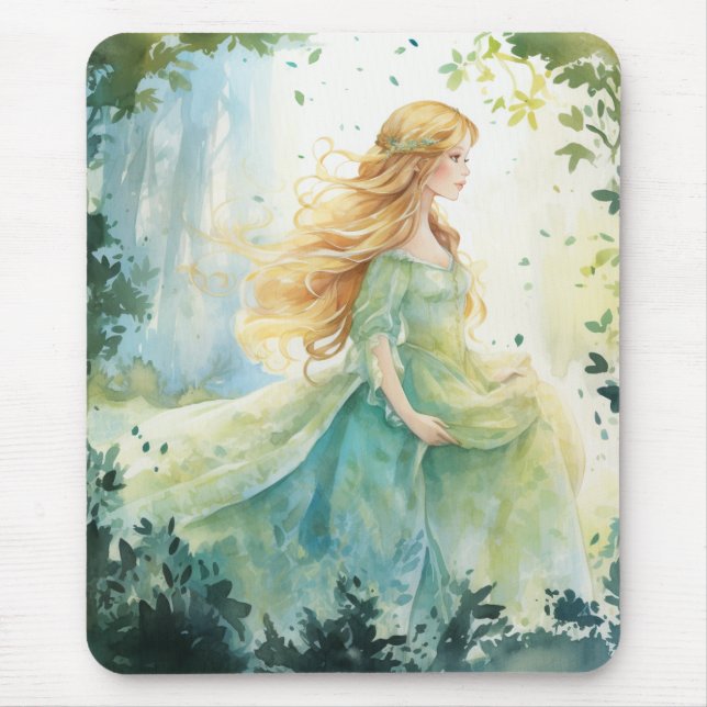 Watercolour Forest Princess Mousepad (Vorne)