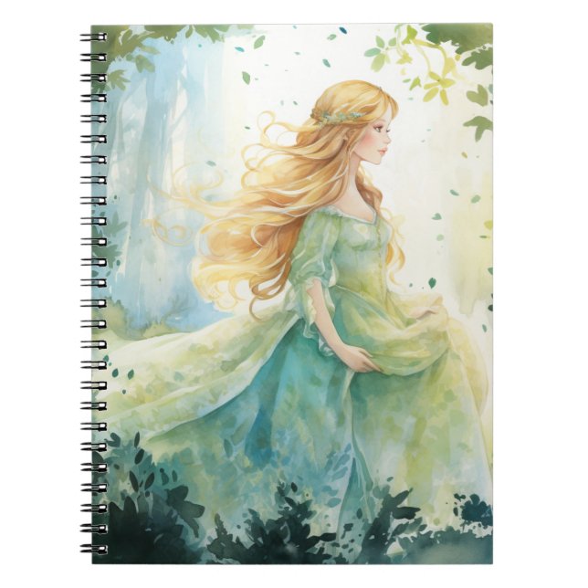 Watercolour Forest Princess Notizblock (Vorderseite)