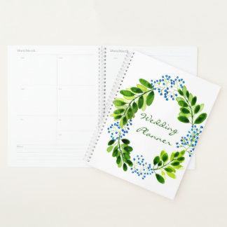 Watercolour Forget-me-not Flowers Wedding Planer