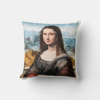 Watercolour-Mona-Lisa-T-Shirt - Sanfte ästhetische Kissen
