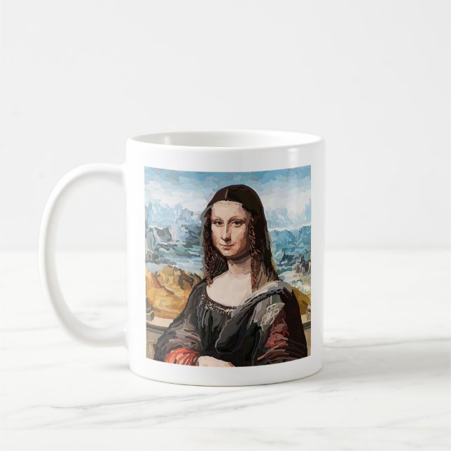Watercolour-Mona-Lisa-Tasse Kaffeetasse (Links)