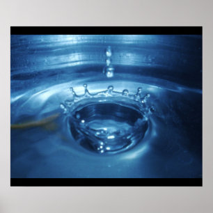 waterdrop Krone Poster