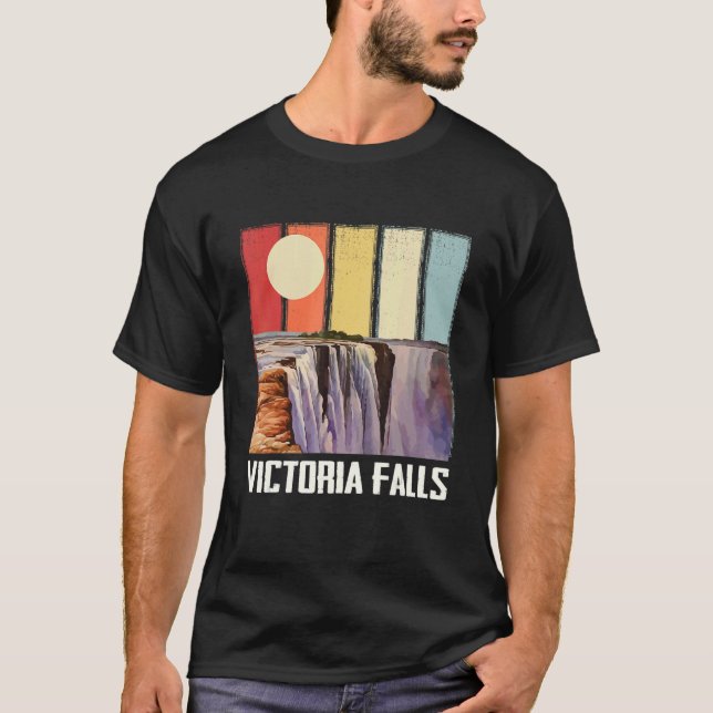 Waterfall Africa Victoria Falls Souvenir Zimbabwe  T-Shirt (Vorderseite)