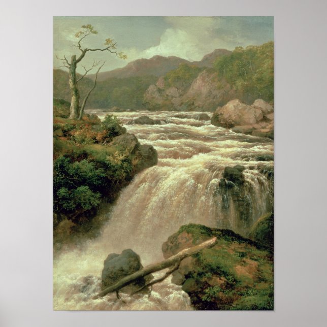 Waterfall on River Neath, South Wales Poster (Vorne)