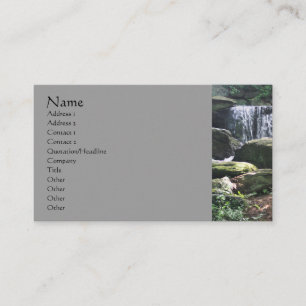 Waterfall Rocks Nature Fotografy Business Card Visitenkarte