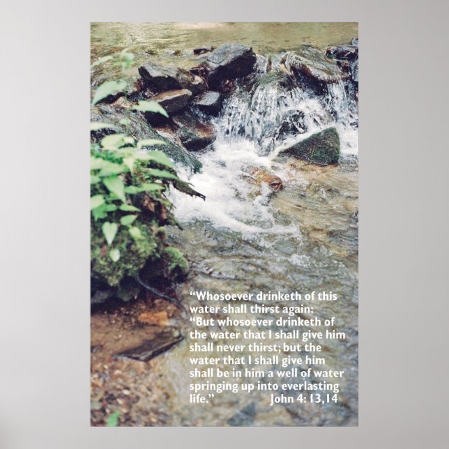 Waterfall Scripture Poster (Vorne)