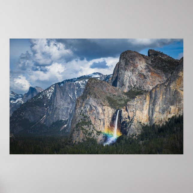 Waterfalls | Bridal Veil Falls Yosemite California Poster (Vorne)