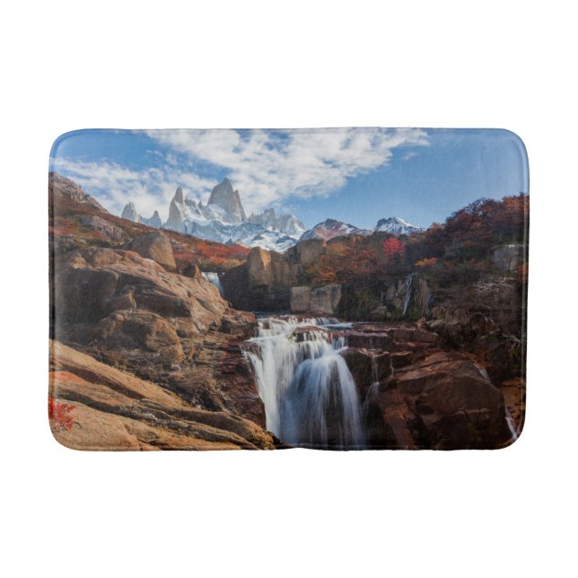 Waterfalls | Fitz Roy Mountain, Argentina Badematte (Vorderseite)