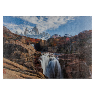 Waterfalls   Fitz Roy Mountain, Argentina Schneidebrett