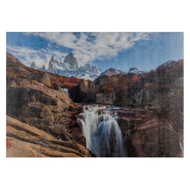 Waterfalls | Fitz Roy Mountain, Argentina Schneidebrett (Vorderseite)