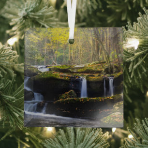 Waterfalls   Great Smoky Mountain National Park Ornament Aus Glas