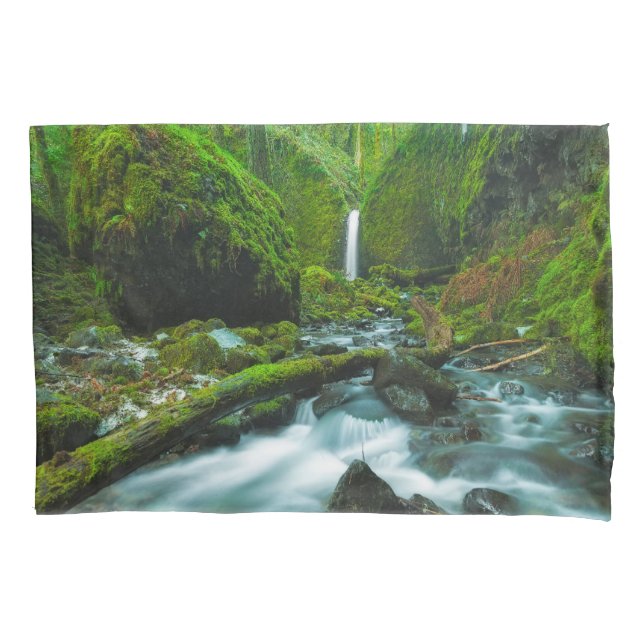 Waterfalls | Grotto Falls, Oregon Kissenbezug (Vorderseite)