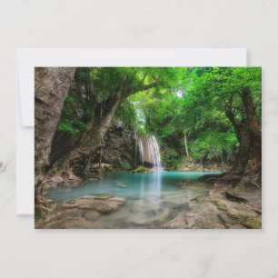 Waterfalls   Kanchanaburi, Thailand Dankeskarte