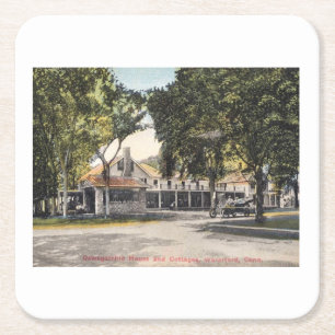 Waterford CT, Connecticut, Inn und Hütten Postc Rechteckiger Pappuntersetzer