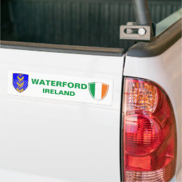 Waterford Ireland Wappen und Irish Flag Autoaufkleber