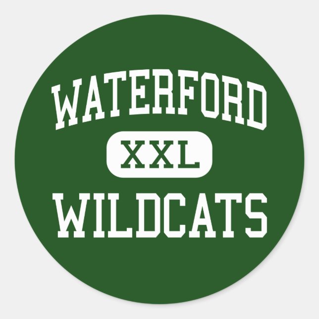 Waterford - Wildcats - High - Waterford Ohio Runder Aufkleber (Vorderseite)