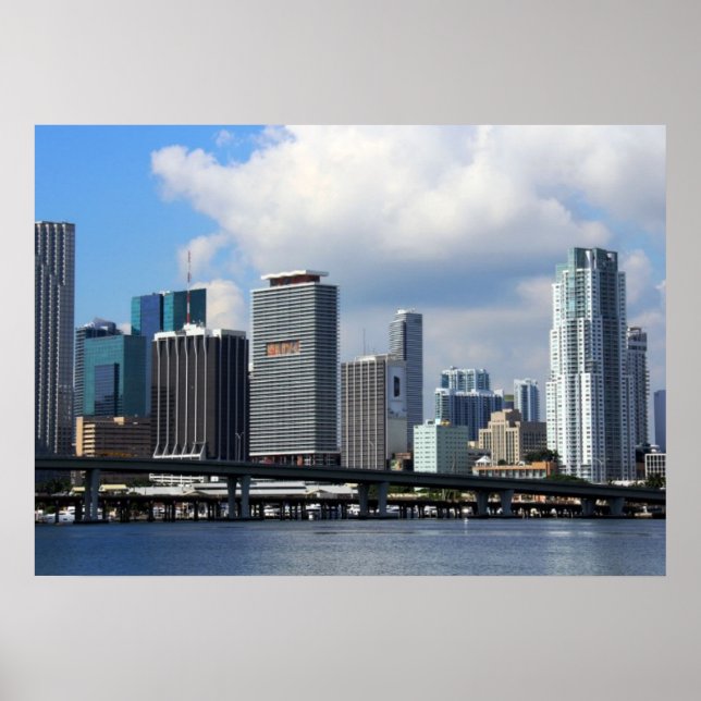 Waterfront view of Miami Poster (Vorne)