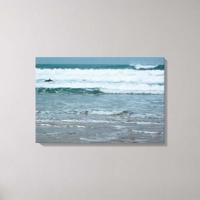 Watergate Bay Beach Newquay Cornwall England Leinwanddruck (Vorderseite)