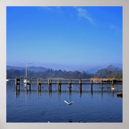 Waterhead Ambleside England Postkartenkissen Poster
