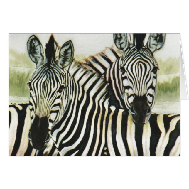 "Waterhole Zebras " (Vorderseite (Horizontal))