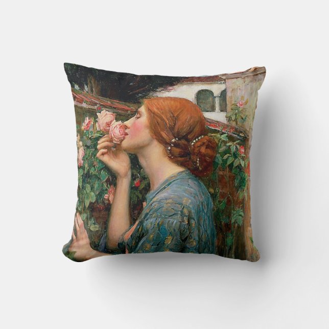 Waterhouse das Soul des Rosen-Kissens Kissen (Vorderseite)