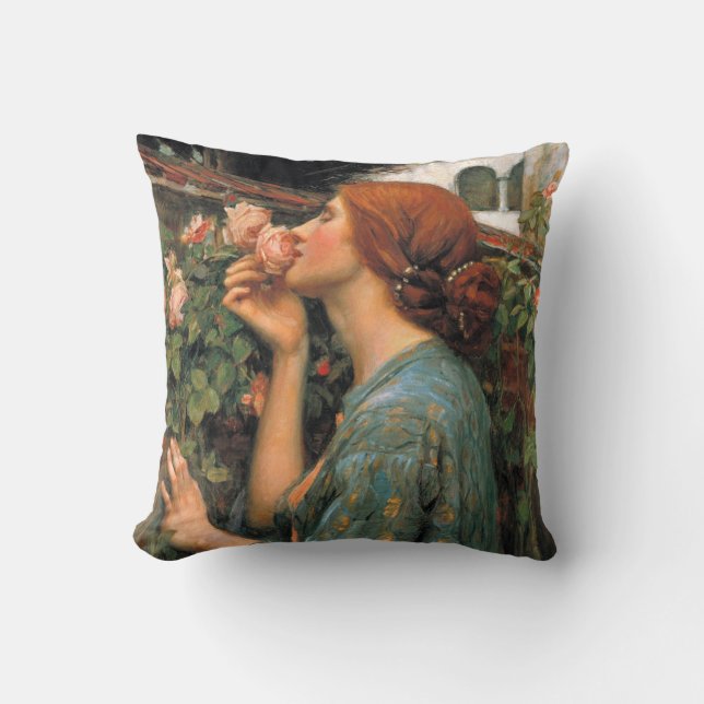 Waterhouse: Geruch der Rosen Kissen (Vorderseite)