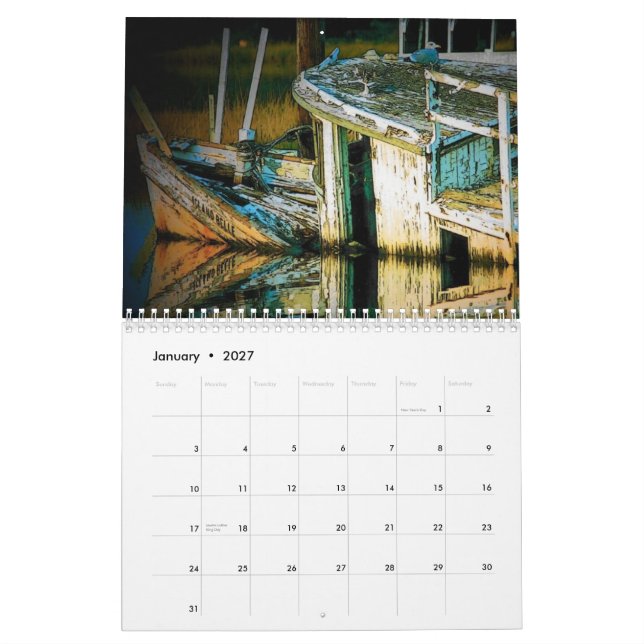 WATERLAND: Kalender des Chesapeake-2010 (Jan 2027)
