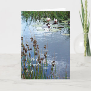Waterlilies Father's Day Card Karte