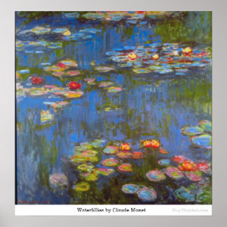 Waterlillies von Claude Monet Poster