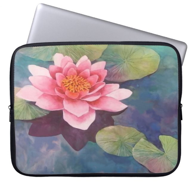 Waterlily Laptopschutzhülle (Vorderseite)