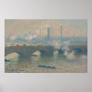 Waterloo Bridge, Grau Day - Claude Monet Kunstvoll Poster