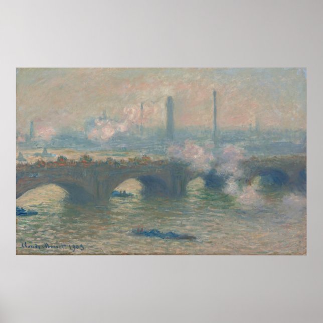Waterloo Bridge, Grau Day - Claude Monet Kunstvoll Poster (Vorne)